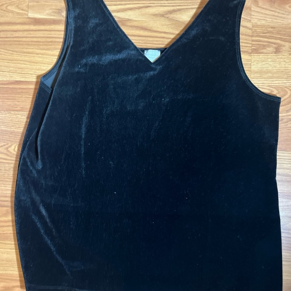 Chico's Black Velvet Tank Top - Picture 2 of 2